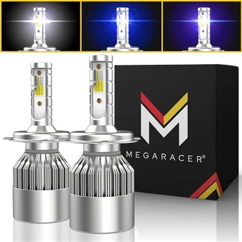 Mega Racer 3 Colors In One C6S H4 LED Headlight Bulb HB2 6000K 8000K