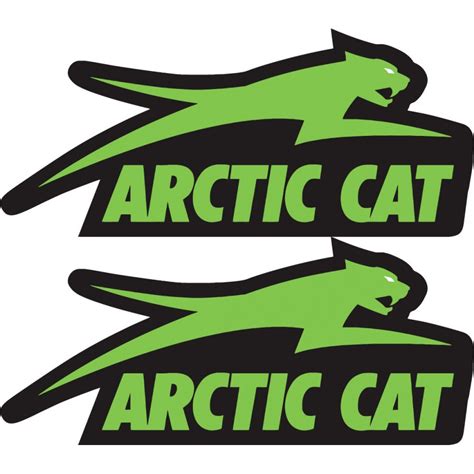 Arctic Cat Logo With Black Outline Stickers Decals X2 Decalshouse