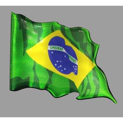 Emblema Resinado Bandeira Brasil Tremula 6 5 X 7 2 Shopee Brasil