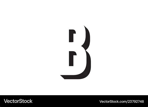 Black and white b alphabet letter logo icon design