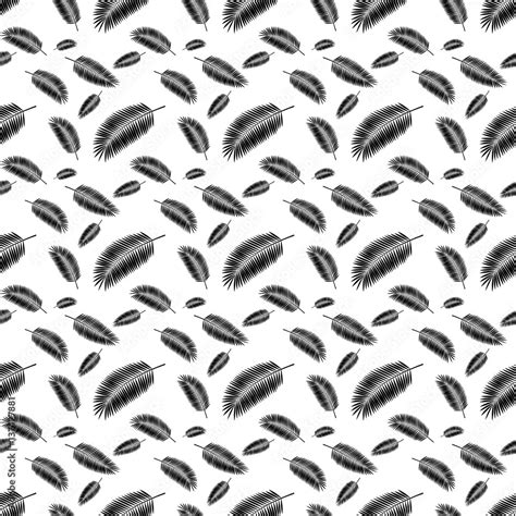 Palm Leaf Seamless Pattern Background Vector Illustration Stock Vector ...