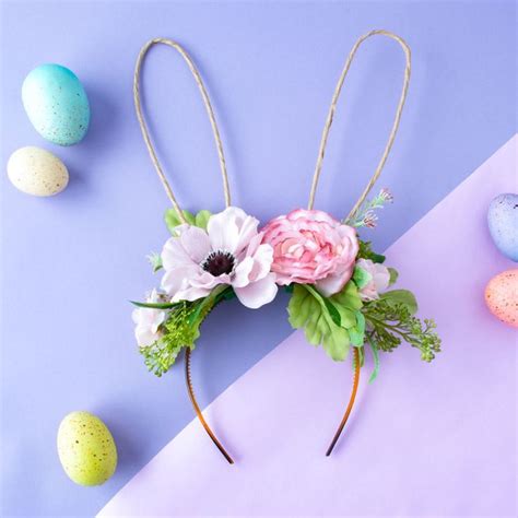 Easter Bunny Ears Floral Bunny Crown Bunny Ear Crown Floral Crown