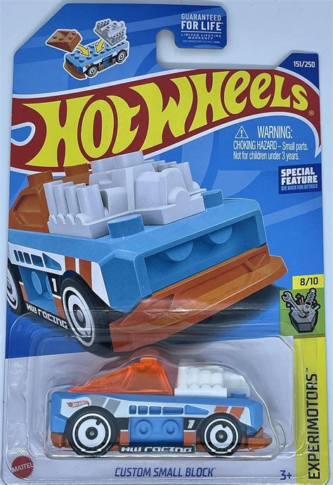 Hot Wheels Custom Small Block Experimotors Blue Stacking Blocks Amazon