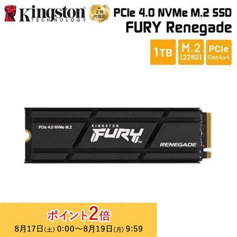 キングストン FURY Renegade PCIe 4 0 x4 NVMe M 2 2280 SSD ヒートシンク付き 1TB