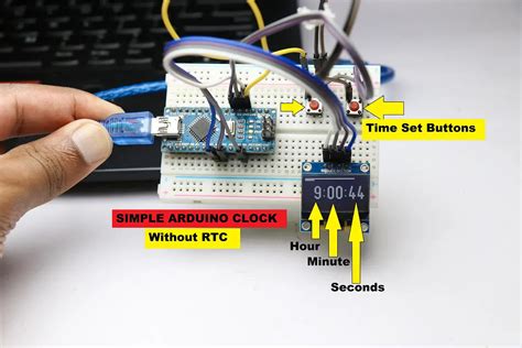 Make Arduino OLED Clock without RTC - Letsmakeprojects