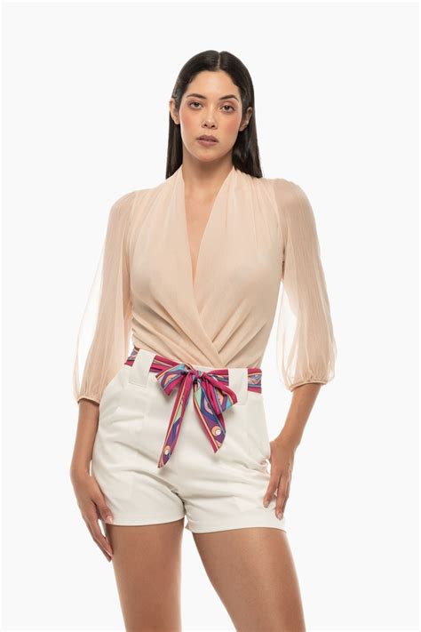 Body Cruzado Manga Larga Nude