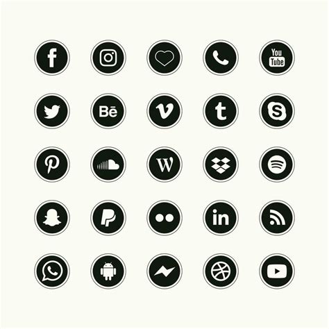 Social Media Logotype Collection Set 23427053 Vector Art At Vecteezy