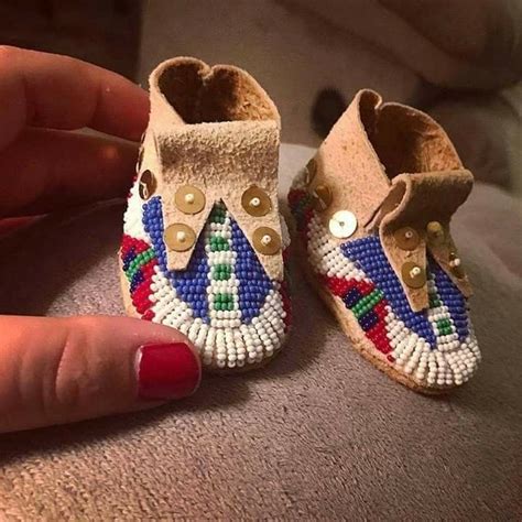 Sioux Infant Fully Beaded Hide Moccasins And Miniature Knife Sheath