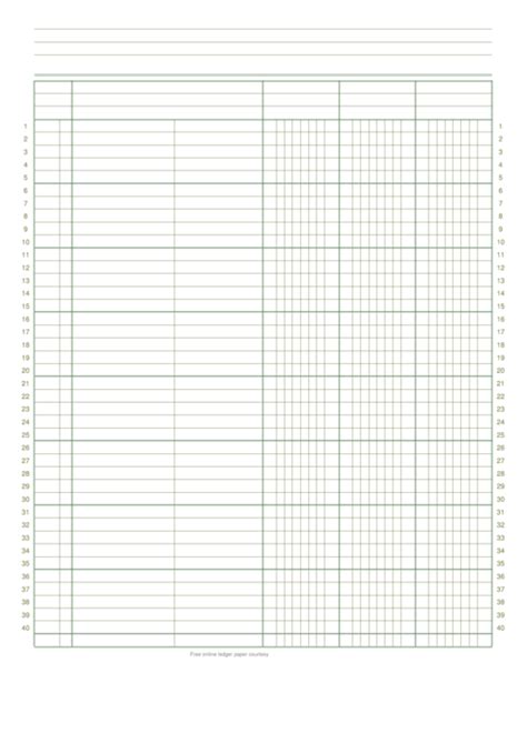 Free Printable Column Ledger Paper Printable Templates