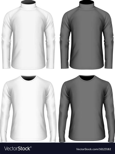 Mens long sleeve t-shirt Royalty Free Vector Image