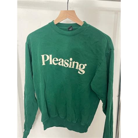 New The Pleasing Crewneck In Forest Green Size Depop