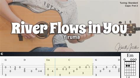 FREE TAB River Flows In You Yiruma Fingerstyle Guitar TAB