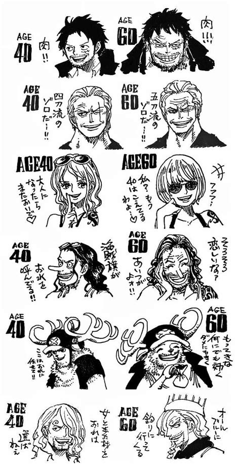 Así serían 6 de los personajes de One Piece con 40 y 60 años