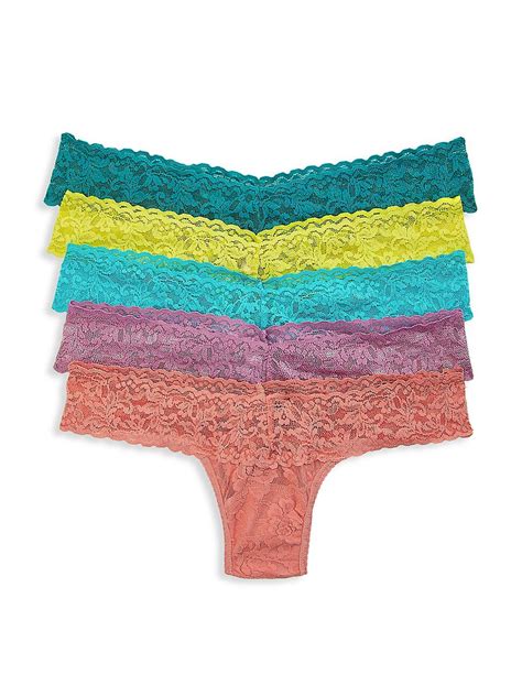 Buy Hanky Panky Women S 5 Pack Low Rise Lace Thongs At 40 Off