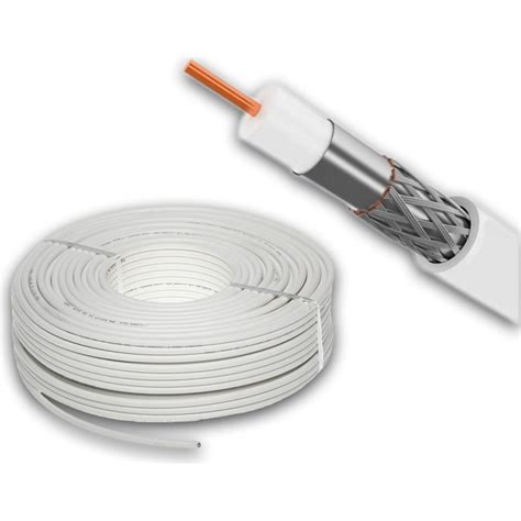 Кабель коаксиальный Pro Legend RG-6/U CCS75 Ом омедненный белый, 5 м ...