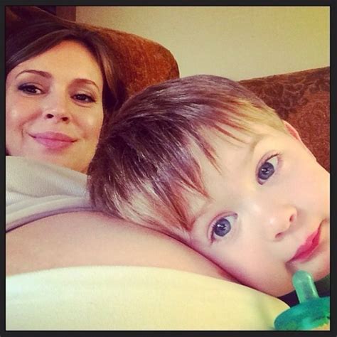 Pregnant Alyssa Milano Shares Pic Of 2 Year Old Son Milo Resting His