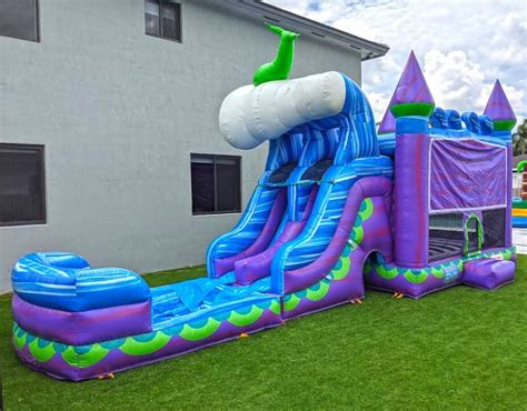 Mermaid Bounce House Water Slide C Mom S Party Rental