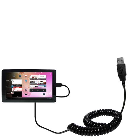 Coiled Power Hot Sync Usb Cable Suitable For The Iview Tpc With Both Data And Charge Features