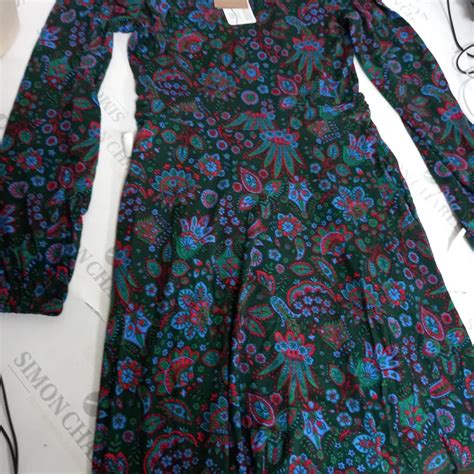 FLORAL PATTERNED LONG DRESS - SIZE UK 8R 4594377-Simon Charles Auctioneers