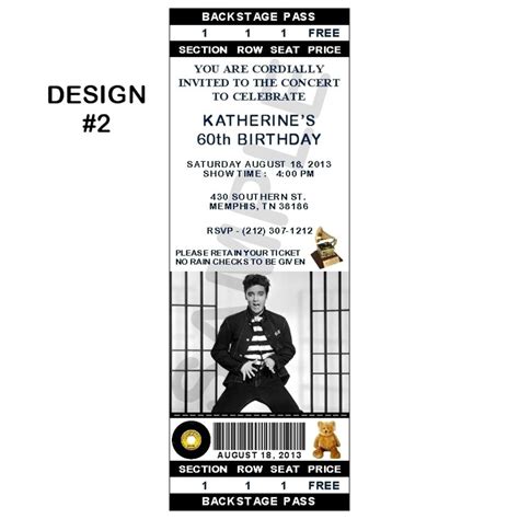 12 Personalized Elvis Presley Party Invitations Birthday Etsy