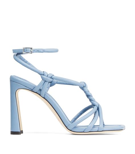 Womens Jimmy Choo Blue Calypso Leather Sandals Harrods Countrycode