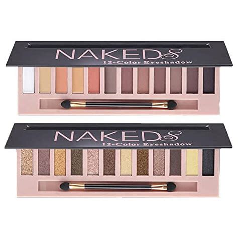 2 Pack 12 Colors Makeup Naked Eyeshadow Palette Natural Nude Matte Shimmer Glitter Pigment Eye