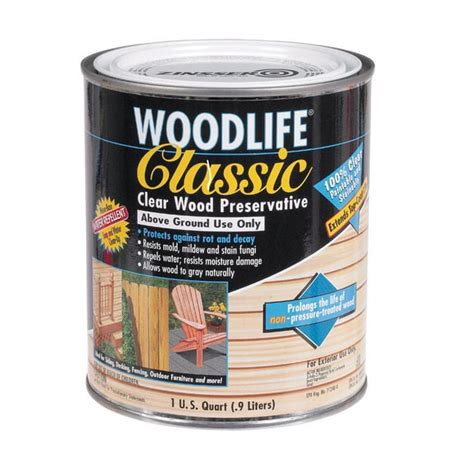 Woodlife Classic Clear Wood Preserver Exterior Gray 1 Qt