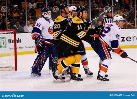 Bruins Vs. New York Islanders NHL Editorial Stock Image - Image of