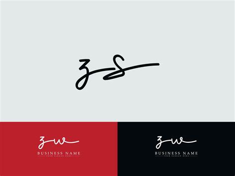 Initial Zs Signature Luxury Logo Icon Minimalist ZS Logo Letter Vector