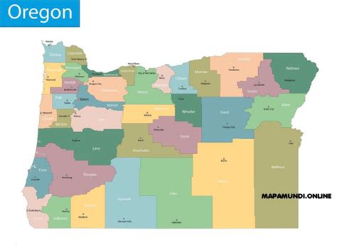 Mapa De Oregon Pol Tico Y F Sico Im Genes Hd