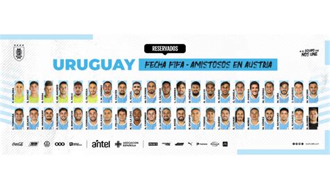 Uruguay Confirmó La Lista De 26 Convocados Para Doble Fecha De