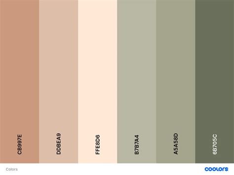 Color Palette Nude Sage Earth Colour Palette Earthy Color Palette
