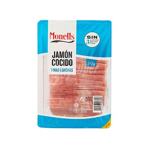 Monells Monells Jamón cocido extrajugoso cortado en finas lonchas