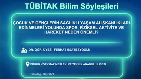 T B Tak Bilim S Yle Ileri Erg N Korkmaz Mesleki Ve Teknik Anadolu Lisesi