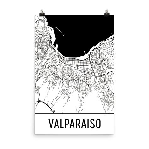 Valparaiso Map Valparaiso Art Valparaiso Print Valparaiso - Etsy ...