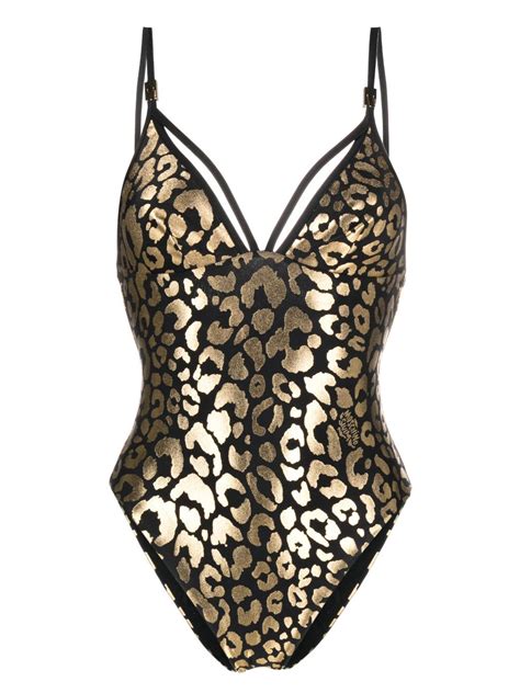 Moschino Leopard Print One Piece Swimsuit Farfetch