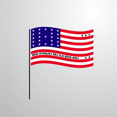 Bandera Ondeante Del Atol N De Bikini Vector En Vecteezy