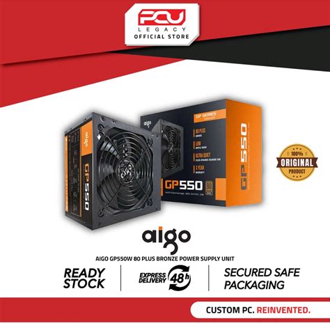 AIGO GP550W 80 PLUS BRONZE POWER SUPPLY UNIT Shopee Malaysia