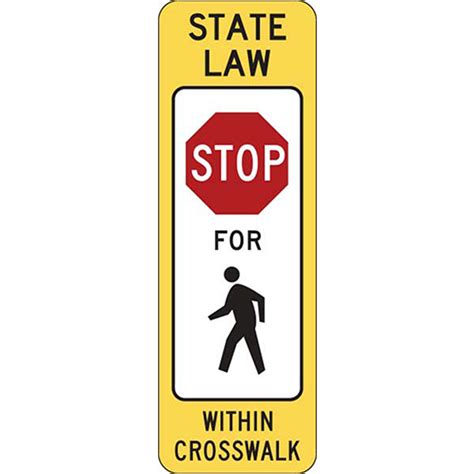 In Street Pedestrian Crossing Stop 12×36 – Utah Correctional Industries