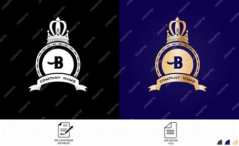 Premium Vector | B letter and crown logo