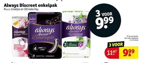 Always Discreet Enkelpak Aanbieding Bij Kruidvat