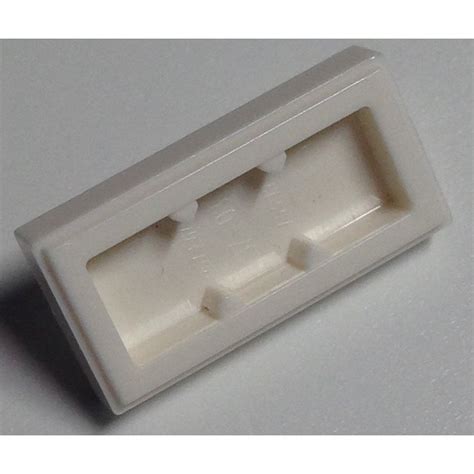 LEGO White Plate 1 X 2 With 1 Stud With Groove And Bottom Stud Holder