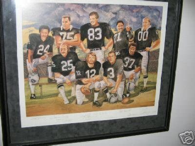 OAKLAND RAIDERS HALL OF FAMERS SIGNED LTD ED LITHO | #15645174