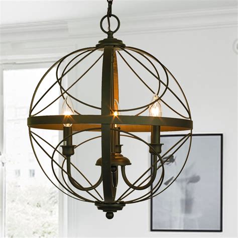 Hercules Oil Rubbed Bronze 3 Light Foyer Pendant As Is Item