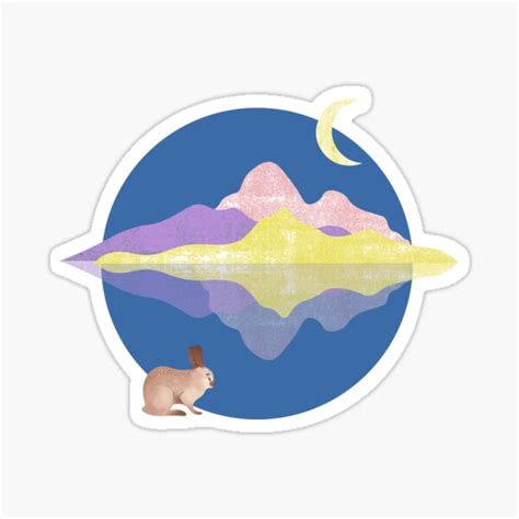 Adventure Time With A Curious Rabbit Sticker For Sale By Creativestrand Redbubble