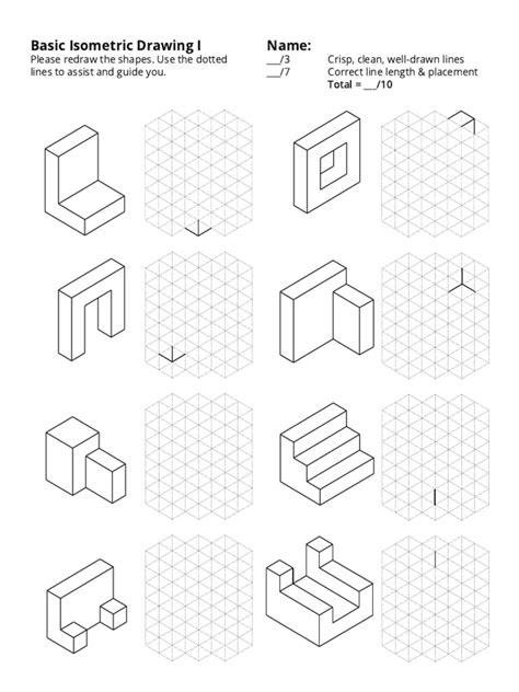 Design and Planning-Basic Isometric Drawing | PDF | Drawing | Art ...