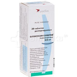 Флемоксин Солютаб 500 мг №20 табл.дисперг. купить, цена и отзывы ...