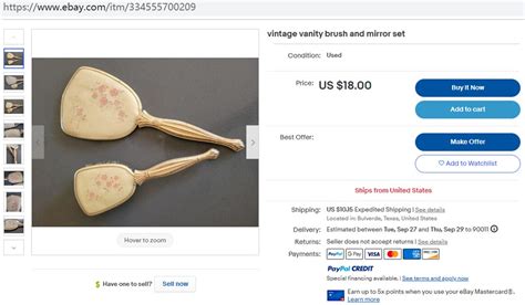 antique brush  mirror sets identification   guide