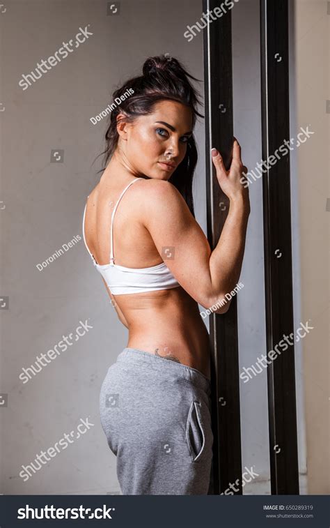 Beautiful Blonde Girl Sexy Fitness Posing Stock Photo 650289319 Shutterstock