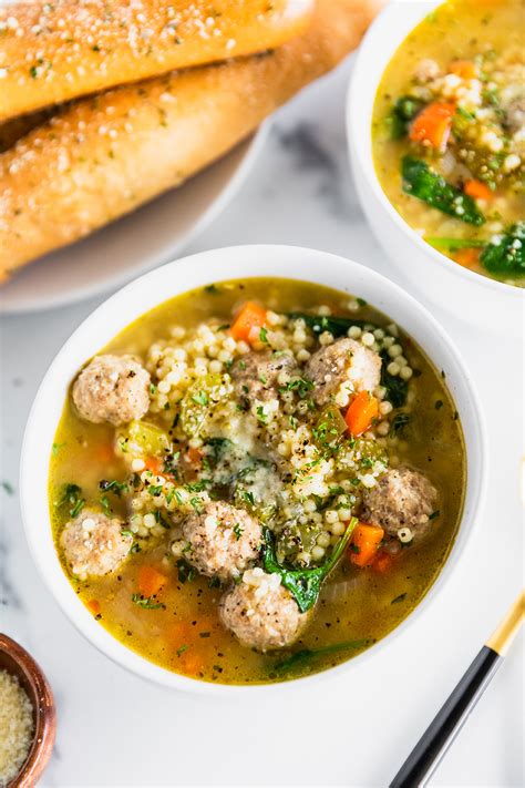 Mini Turkey Meatball Italian Wedding Soup No Pencil